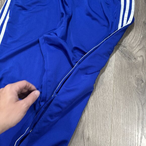 Vintage Adidas Breakaway Pants Royal Blue Basketball Warm Up Y2K 3 Stripe Medium - Picture 3 of 6